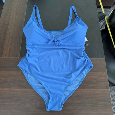 Nicole Miller Studio Blue Yonder 3X One Piece Swimsuit