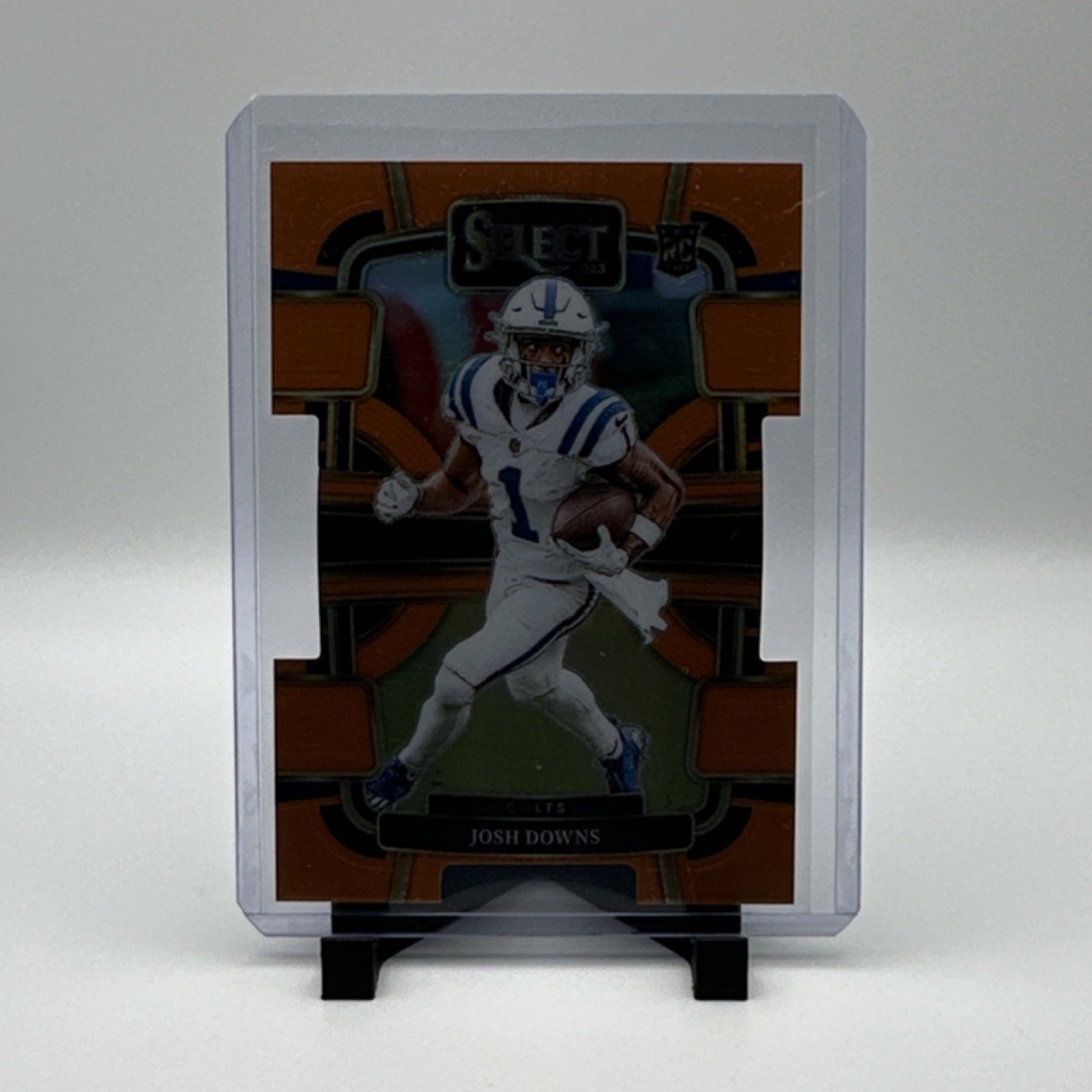 2023 Panini Select - Josh Downs #44 Colts Orange Prizm Die-Cut /499 Rookie