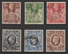 1939 KGVI ARMS HIGH VALUES SET OF 6 SG476/478c GOOD/NICE USED