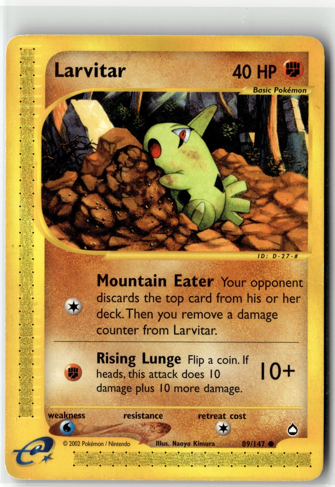 Larvitar Common Aquapolis 089/147 NM