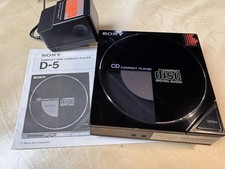 Vintage 1984 Sony D-5 Portable CD Player W/ AC-D50 AC Adapter - Working