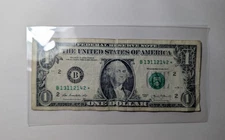 2013 B Star Note  $1 One Dollar Bill
