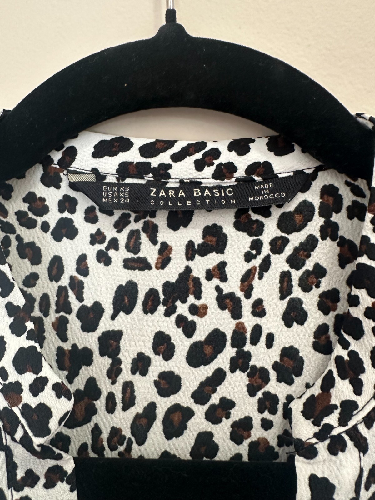 Zara Basic Leopard Print Light Fabric Long Sleeve… - image 3