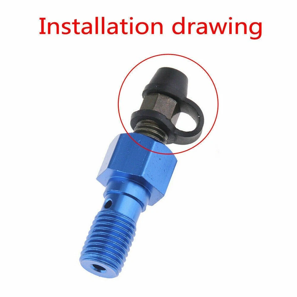 New Practical Bleed Nipple Cap 8mm ATV Black Brake Screw Cap Grease Cap - Image 2 of 4