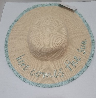 Bon Voyage, Here Comes The Sun Straw Floppy Hat Women's