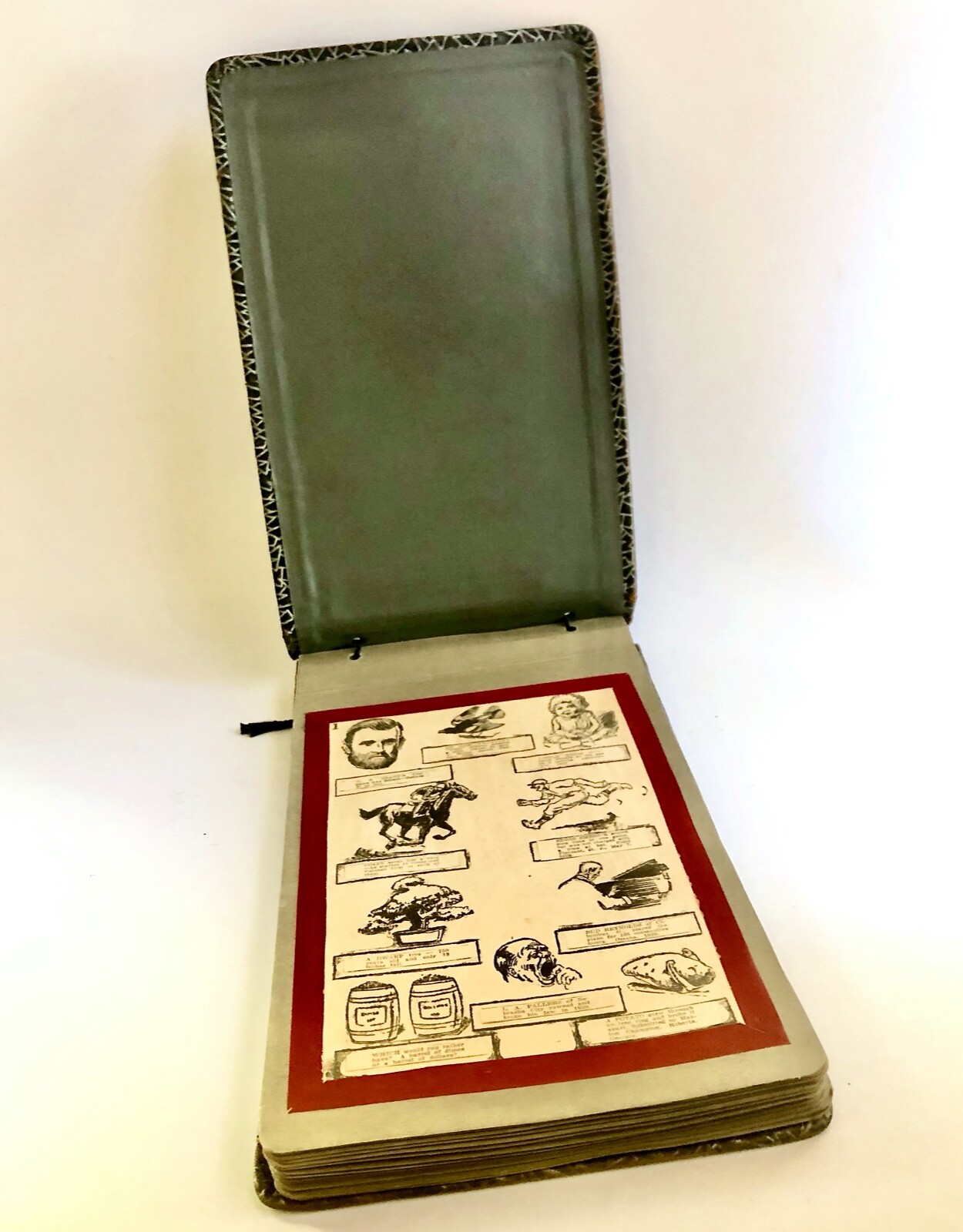 Eastman Kodak Leather Photo Album w/ Trivia Weird Fun Random Facts, Scrapbook