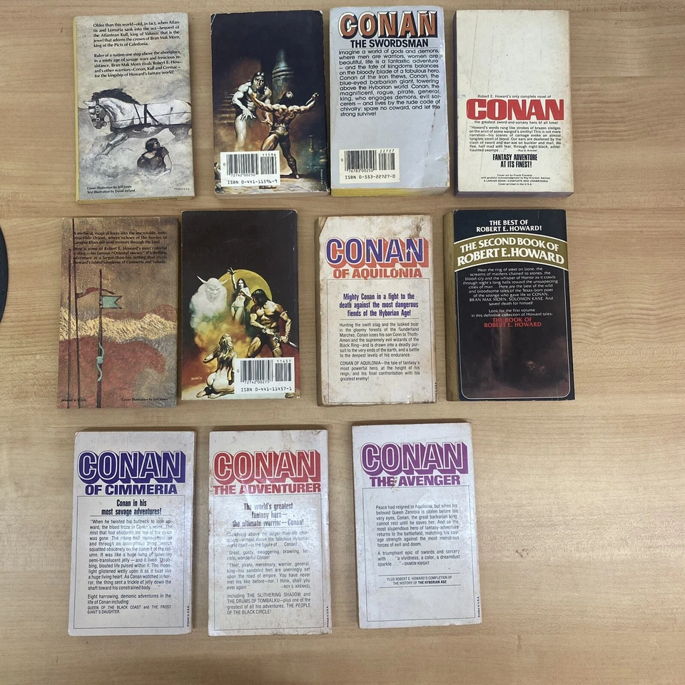 Lot of  11 CONAN Paperback Books. Vintage Fantasy Novels 60's-80's - Image 3 of 4