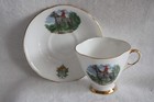 Vintage Windsor Bone China Scalloped Shape RCMP Teacup and Saucer — photo 1