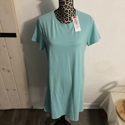NEW Eileen Fisher Hi-Lo Jersey Shift Dress in Green Size L 1576838 36L X  20W | eBay