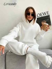 Women Oversize Sweatshirt Suit Pant Lady 2 Piece Set Autumn Sport Outfits