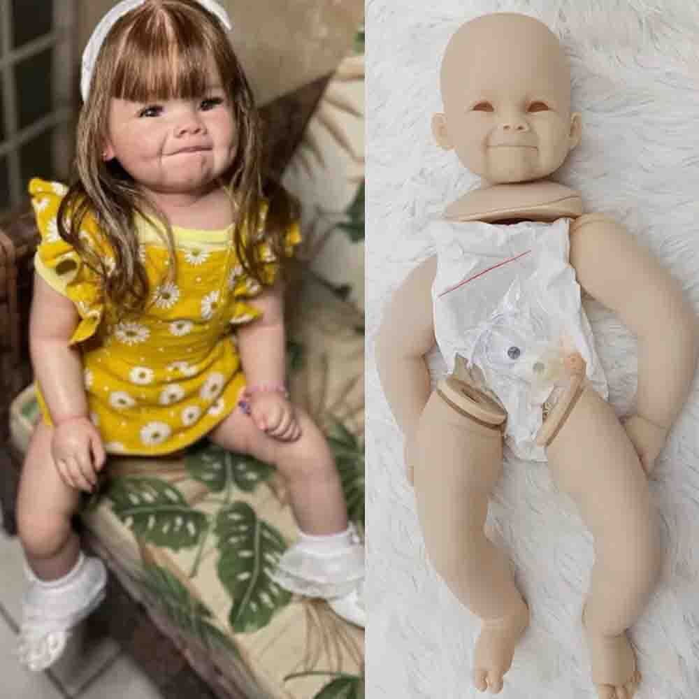 28in Reborn Baby Doll Unpainted Kit Pickle DIY with Cloth Body No