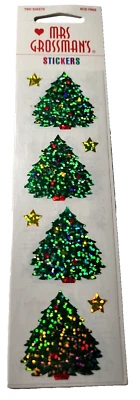 Mrs. Grossman's Prismatic Christmas Tree Stickers 1998 Classic Star VTG