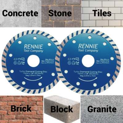 3 X 115mm (4.5") Diamond Cutting Discs For Angle Grinder - Tile, Stone, Concrete