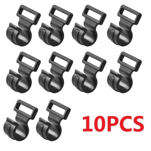 10pcs Camping Caravan Awning Tent Pole Plastic  Inner Tent Hooks C Clips - Picture 1 of 12