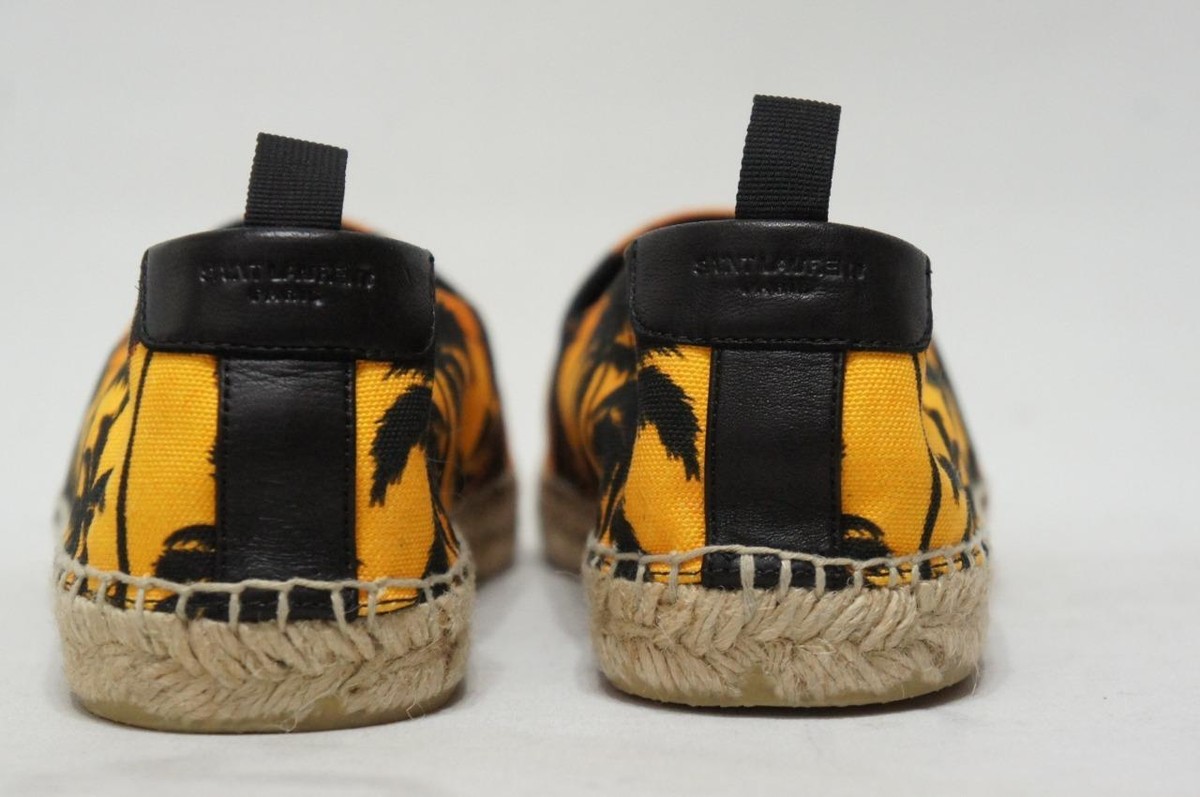 $475 YSL YVES SAINT LAURENT PALM TREE ESPADRILLE FLAT SHOES Sz 41 Us 8 YSL YVES SAINT LAURENT PALM TREE ESPADRILLE FLAT SHOES 40/10  main image 3