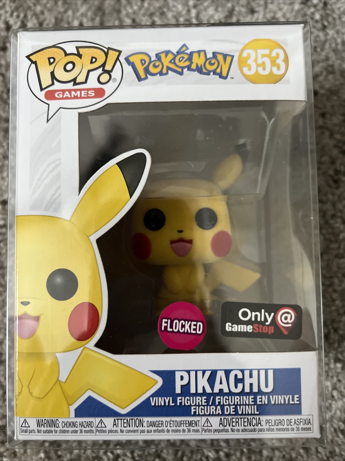 En Oferta Funko Pop Pokemon Pikachu #353 Juego Deja De Flocado Exclusivos, Nuevos Con Protector