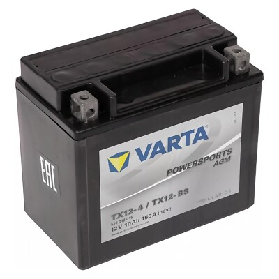 Varta Powersports AGM Motorradbatterie TX12-BS (TX12-4) 12V 10Ah 150A 152x88x131 mm