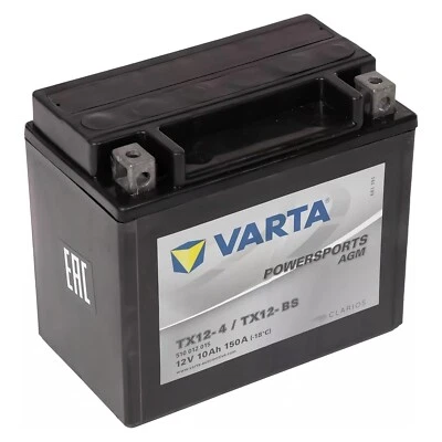 Varta Powersports Agm Batteria Moto TX12-BS (TX12-4) 12V 10Ah 150A 152x88x131 mm - Bild 1 von 4