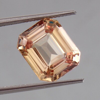 Natural Flawless Ceylon Padparadscha Sapphire Radiant Cut Loose Gemstone 13x11mm
