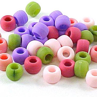 Plastic Crow Beads Green 9mm 1000 Pack