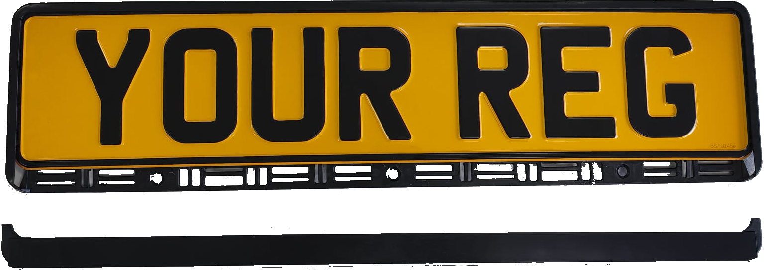 Aluminium Metal Pressed Registration Plates 520x111mm DVLA/MOT