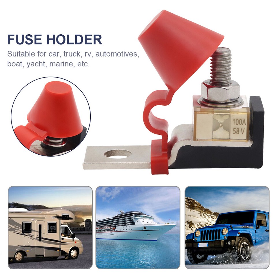 M8 Ignition Protection Fuse Block Waterproof Fuse Block for RV Cruise