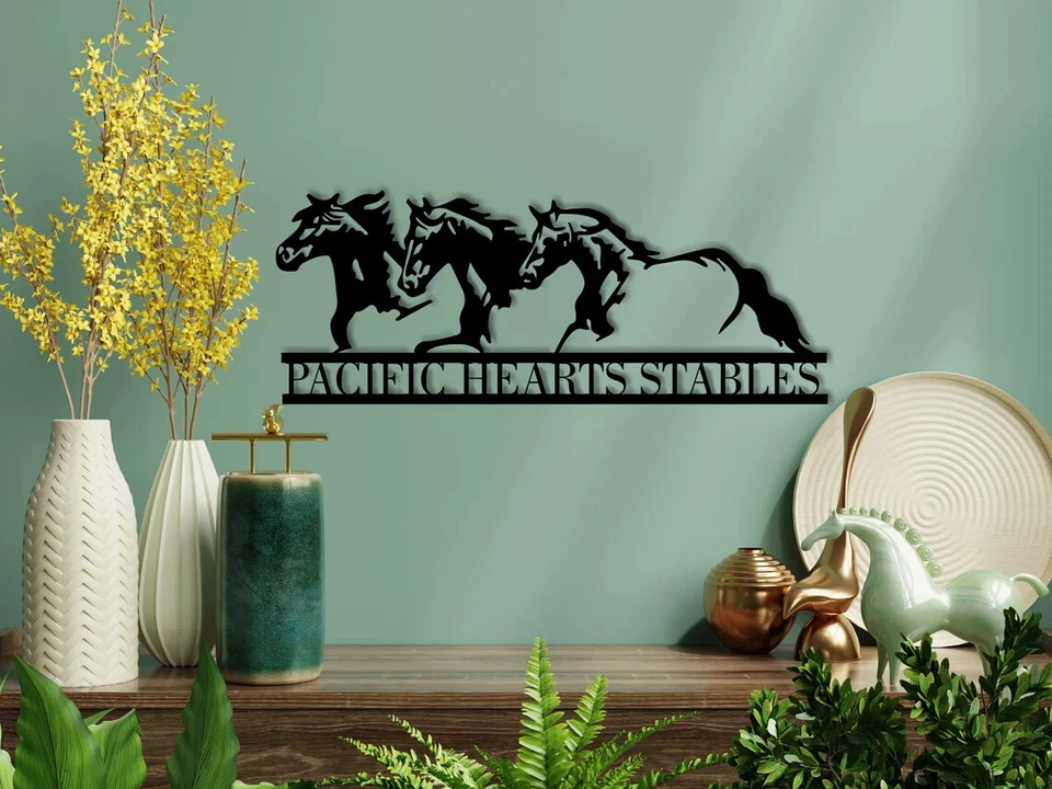 Personalized Horse Metal Name sign Farm Home Decor Decorative Wall Art Best gift - image 4 of 4