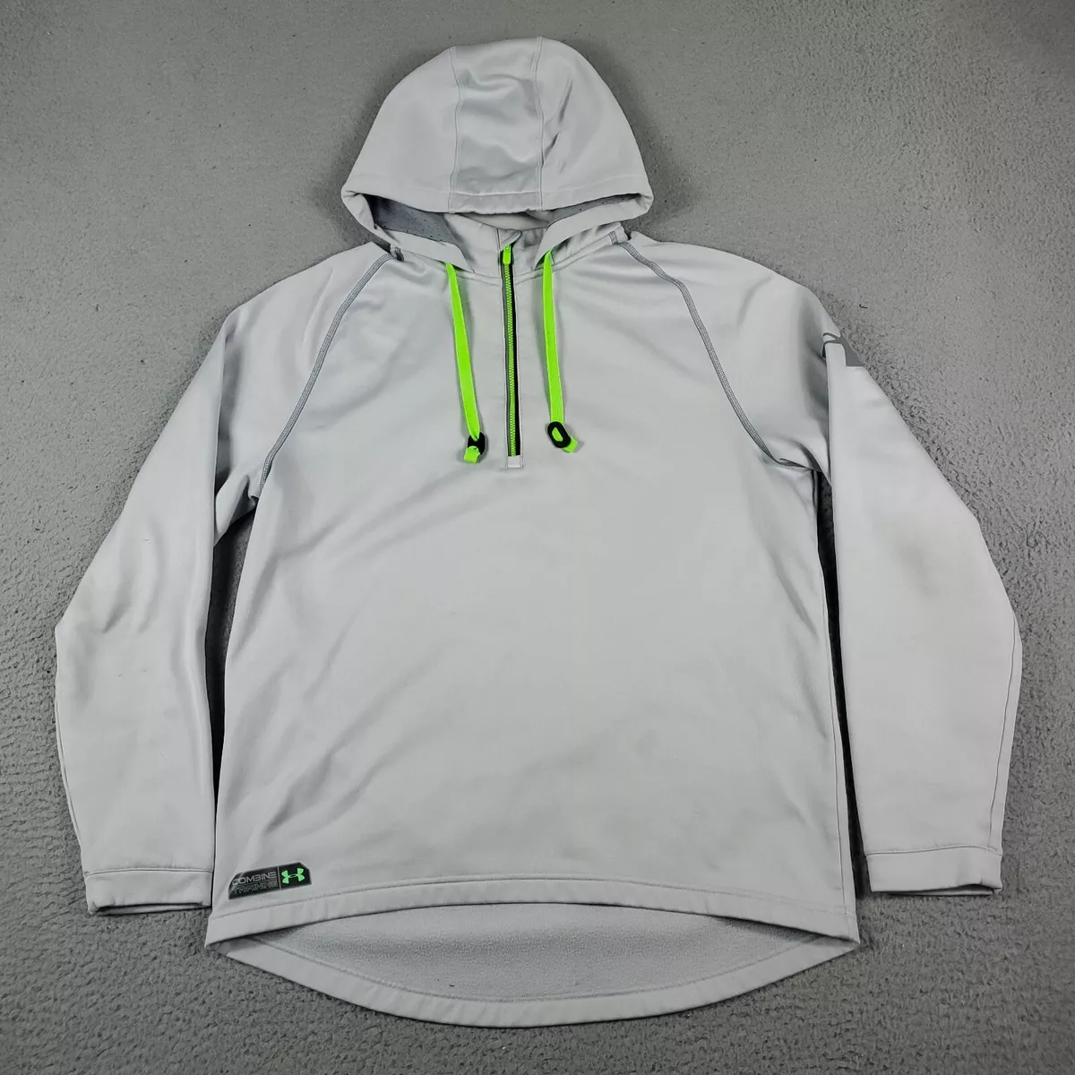 Under Armour Hoodie Sweater Mens Large Gray Combine Training Sweatshirt  *STAINED | eBay