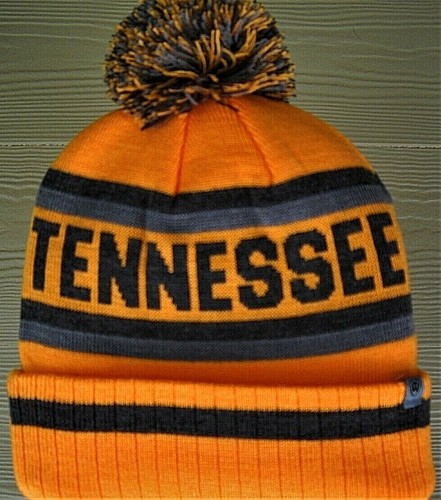 TENNESSEE VOLUNTARIOS ADULTO TEJIDO SOMBRERO GORRA CON COSIDO LOGOTIPO T EN PUÑO, POM EN LA PARTE SUPERIOR - Imagen 3 de 3