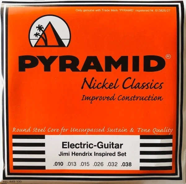 Pyramid Jimi Hendrix Inspired Nickel Classics Electric Guitar Strings 10 38
