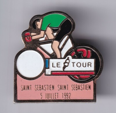 RARE PIN PINS PIN'S .. VINTAGE 91 TOUR DE FRANCE VELO CYCLING ETAPE DONOSTIA ~US