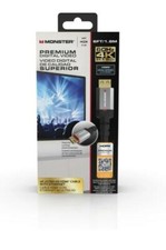 Monster Just Hook It Up 6 ft. L HDMI Cable With Ethernet 4K Ultra HD 22.5 GBPS