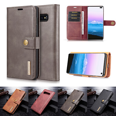 For Samsung Galaxy S10 S10 Plus Magnet Leather Wallet Case Card Pocket  Cover