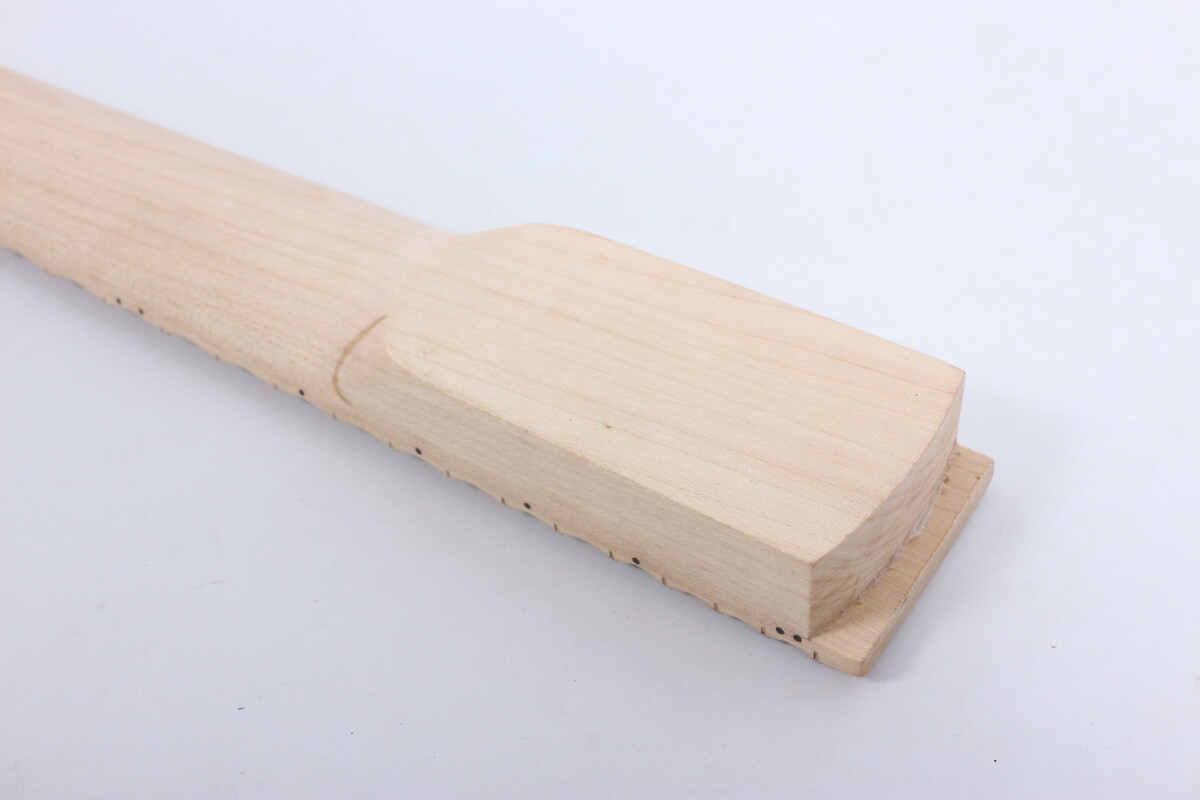 Left Hand Full scalloped Guitar Neck 24 Fret Maple Locking Nut For