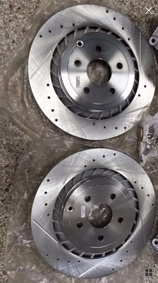 2008-09 Pontiac G8 Brembo ZZP Rear Conversion Cross Drilled Slotted Rotors