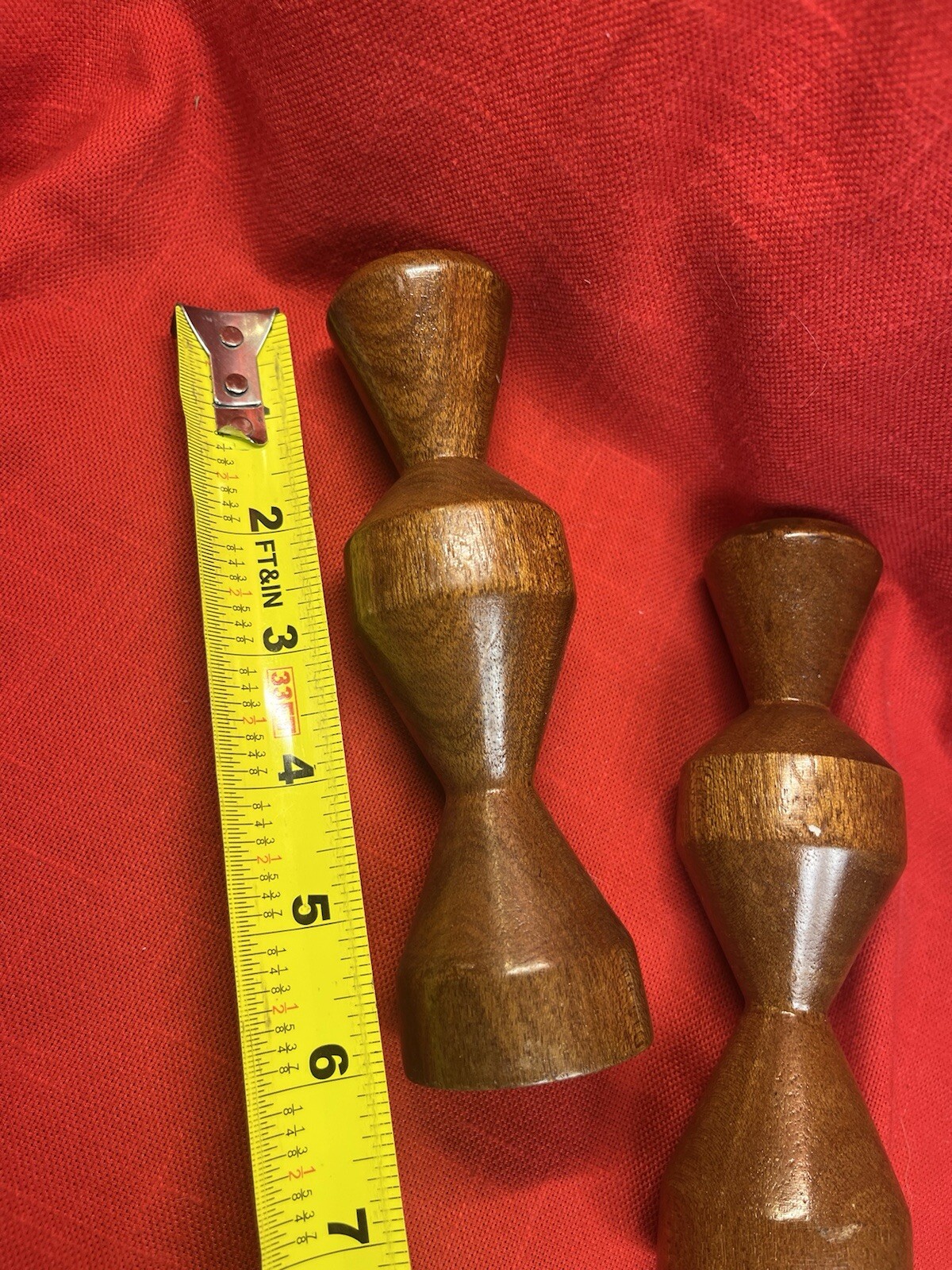 Candleholders, Danish Modern Teak Vintage MCM
