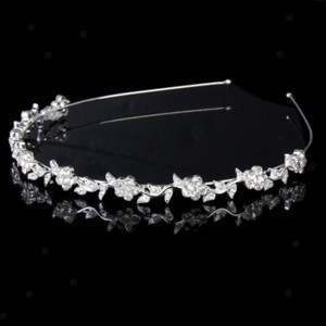 Hochzeit Brautschmuck Tiara Haarreif Blume Blatt Stirnband Haarschmuck Ebay 