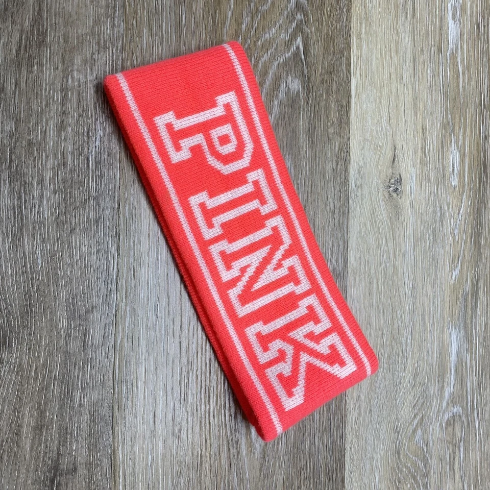 PINK by VICTORIA'S SECRET Graphic Print Pink Knit Sport Headband Womens One Size - Image 3 of 4