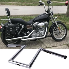 10" Rise Z-Bar Chrome 1" Handlebar Fit For Harley Touring Sportster Dyna Chopper