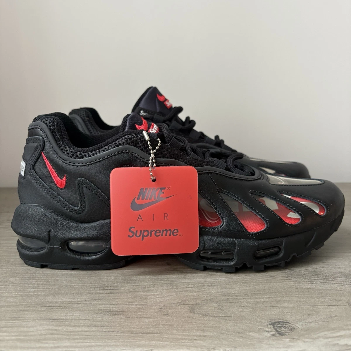 Nike Supreme x Air Max 96 Black for Sale | Authenticity Guaranteed