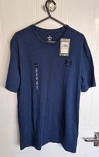Under Armour Loose Coupe Lache Suelto T-shirt Mens Medium BNWT Navy