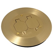 Raco RAC5500KIT Brass 6-1/4" Round Floor Box Cover Kit