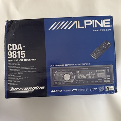 Alpine cda 9815 cd player vintage with Remote and Box And Manual Tested