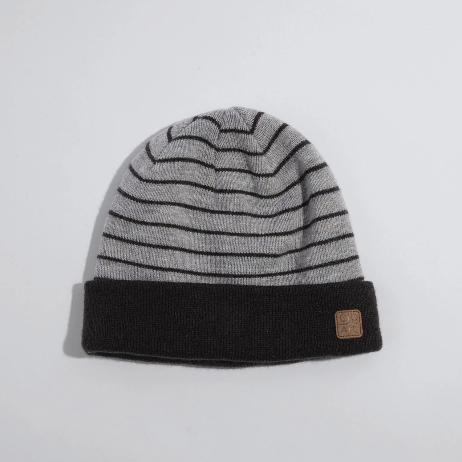 Coal The Harbor Acrylic Rib Knit Fisherman Beanie Black Stripe OSFM New
