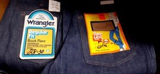 NOS Box Of 12 pr VTG Wrangler Regular Fit Boot Jeans DS Flare 1970's mostly 28 W