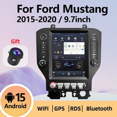 9.7'' Car Radio Android CarPlay GPS Sat Navi For Ford Mustang 15-21 Tesla Screen