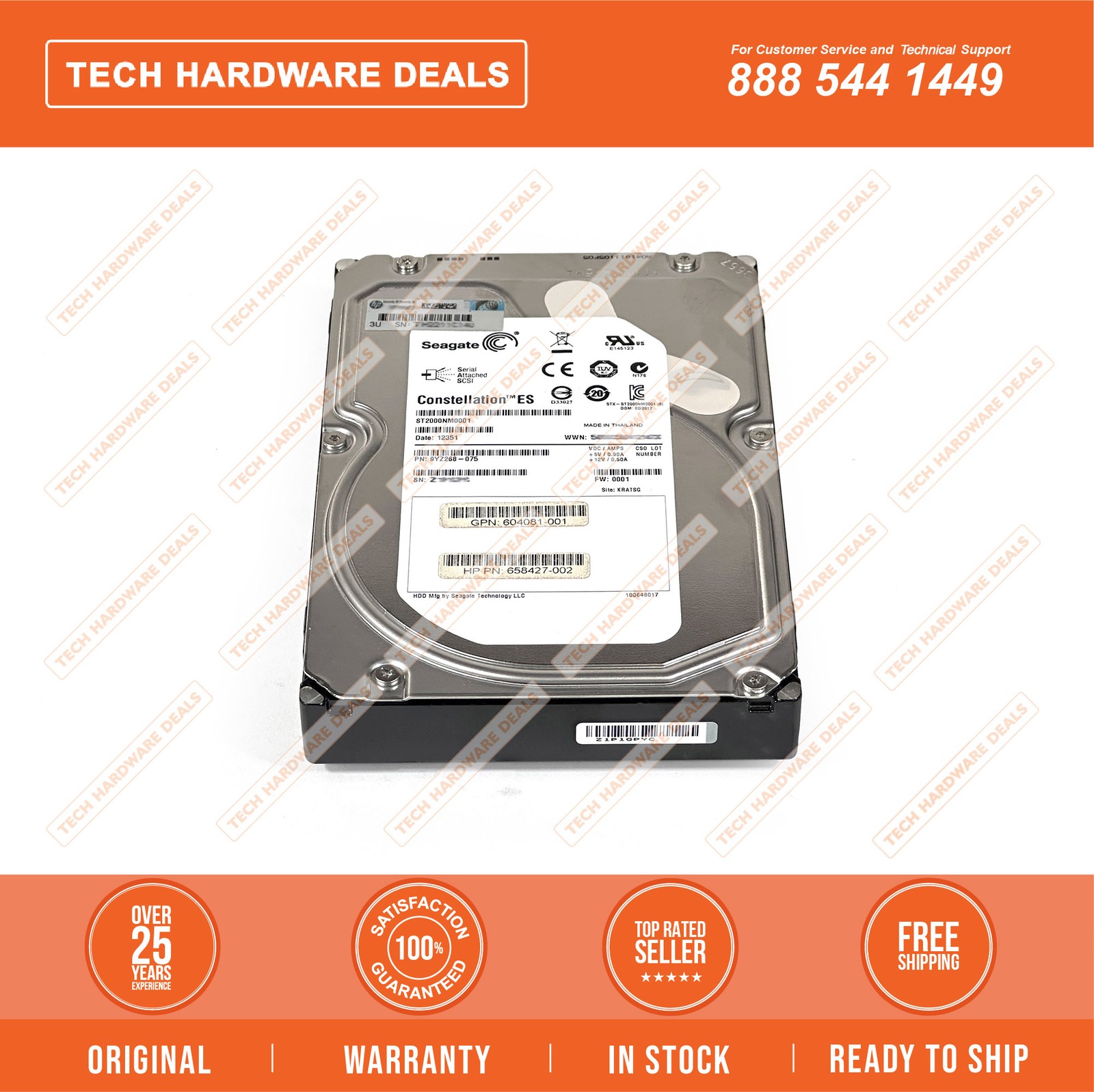 ST2000NM0001    2TB 6G SAS 7.2K LFF (3.5-INCH) DUAL PORT MDL HARD DRIVE