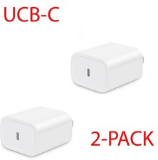 USB-C iPhone 17/16/15 Fast Charger 20W USB-C Wall Charger 2-pack