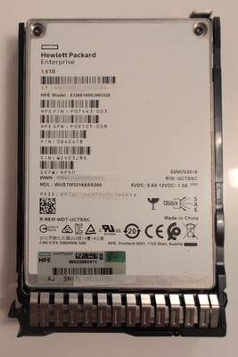 HP P07443-003 1,6TB P09949 Schreibintensiv SFF. 2,5 Zoll SAS-3 12G SSD P09105-008