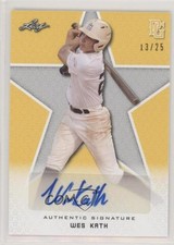 2020 Leaf Perfect Game National Showcase Yellow 13/25 Wes Kath #BA-WK1 Auto 0a3u